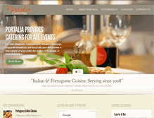 Tablet Screenshot of portaliacatering.com
